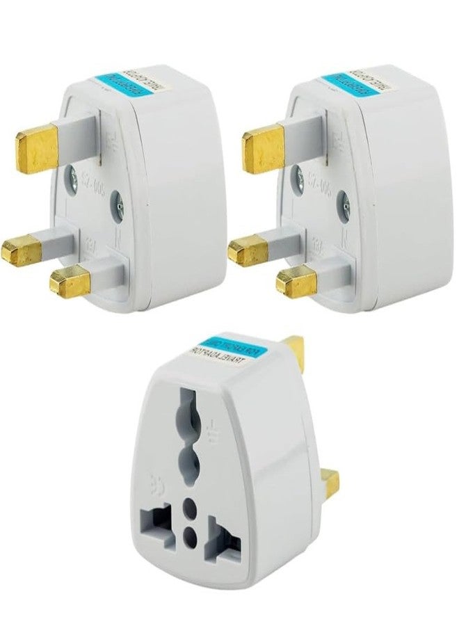 Homenique India to UK Plug Adapter Type G Travel Adapter for India, UAE, Singapore, Hong Kong, Kenya, Iraq, Dubai, Malaysia, Universal Travel Plug Converter (3) - Image 1